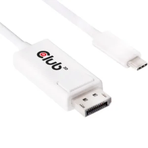Club 3D USB-C – DisplayPort -kaapeli, 1.2 m, Valkoinen