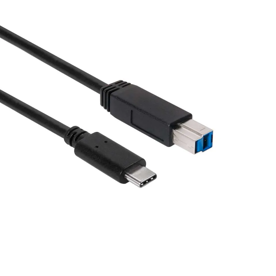 Club 3D USB-C – USB-B 3.1 Gen 2 -kaapeli, 1 m, Musta