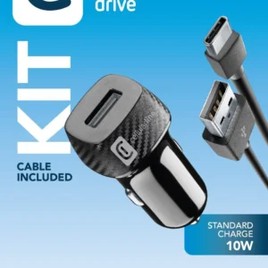 CELLULARLINE USB CAR CHARGER KIT 10W USB-C BLACK