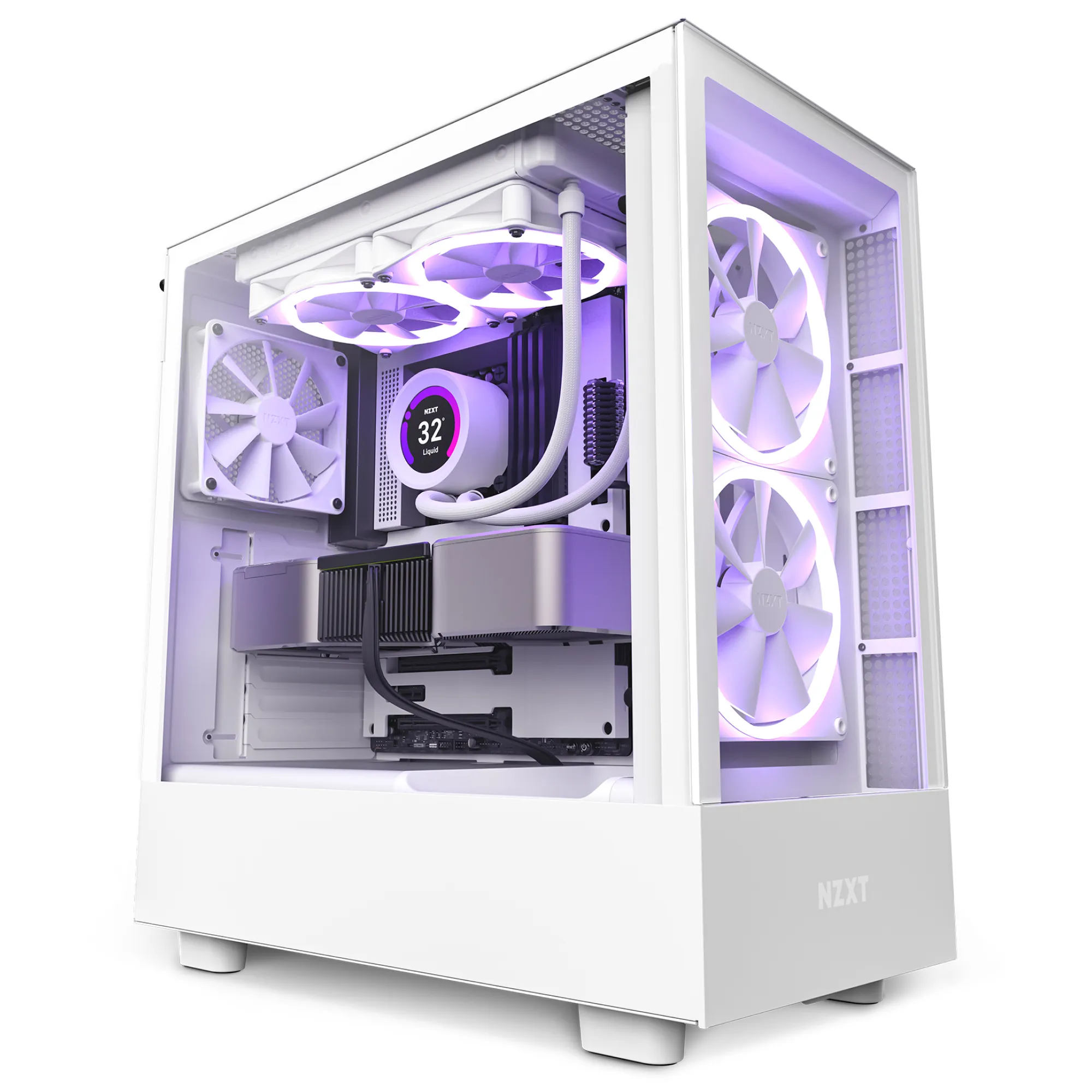 NZXT H5 Elite - miditornikotelo, ikkunalla, Valkoinen