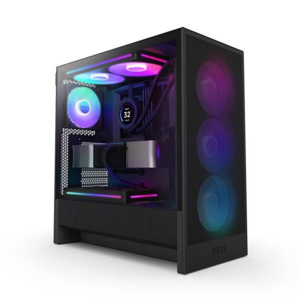NZXT H5 Flow RGB (2024) -miditornikotelo, musta