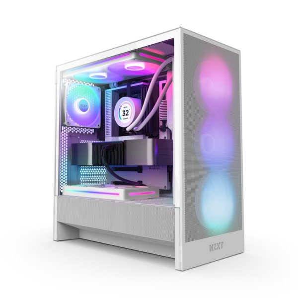 NZXT H5 Flow RGB (2024) -miditornikotelo, valkoinen