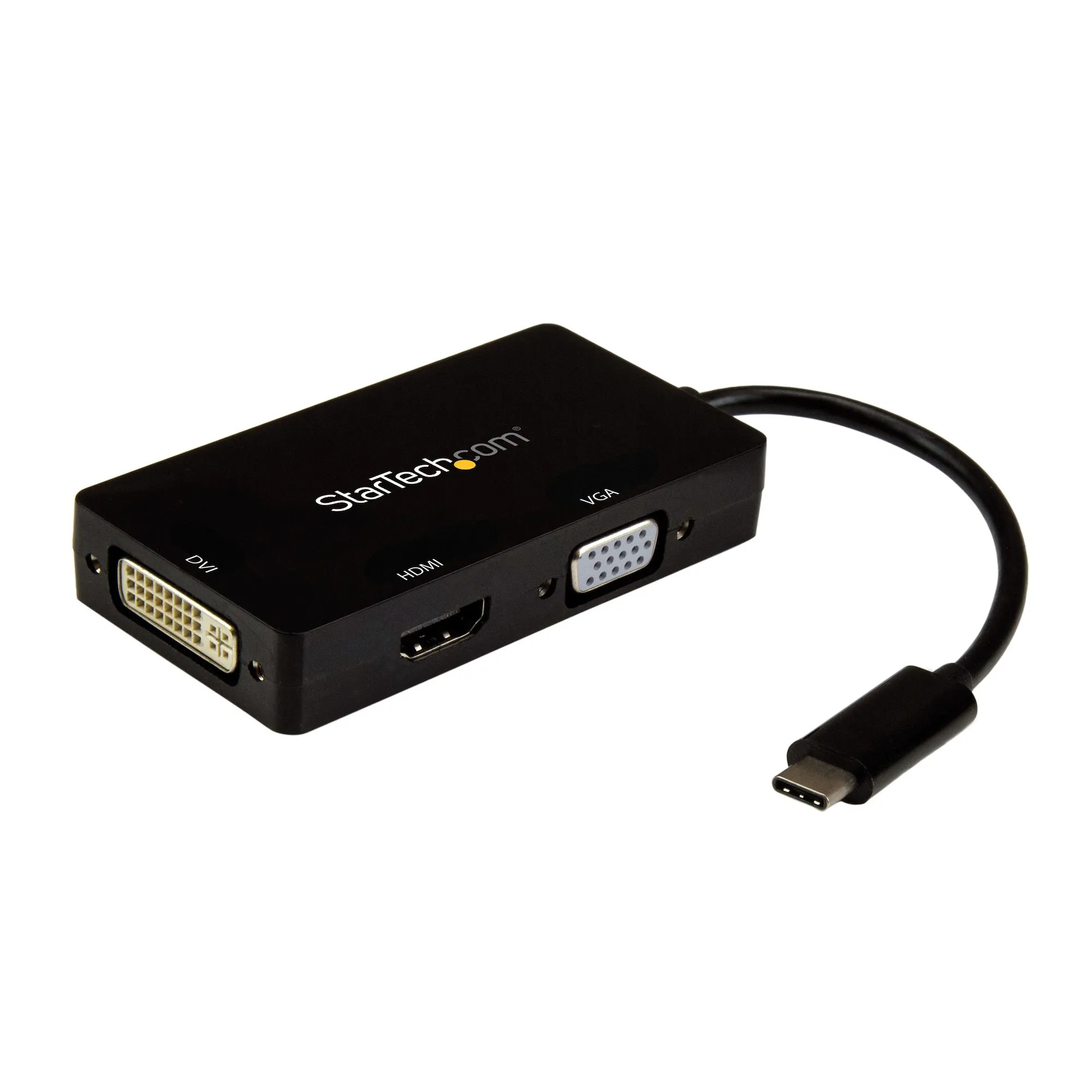 StarTech USB-C Multiport Video Adapter - 3-in-1 - 4K 30Hz -adapteri, Musta