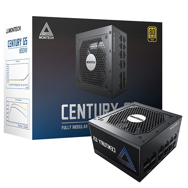 Montech 850W -virtalähde, 80 Plus Gold