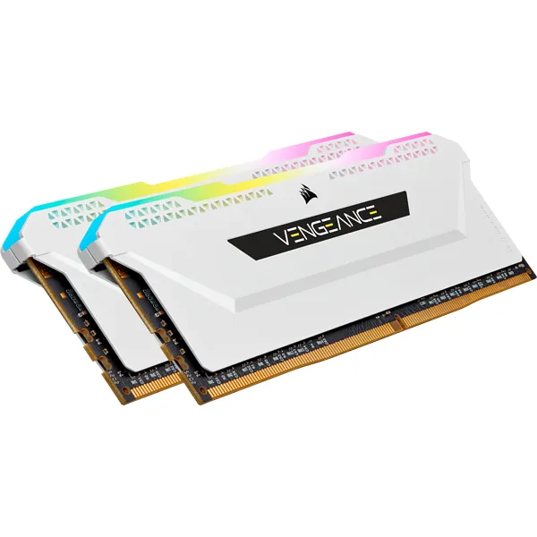 Corsair Vengeance RGB Pro SL 16 Gt (2 x 8 Gt) DDR4 3200MHz, CL16 -muisti, Valkoinen