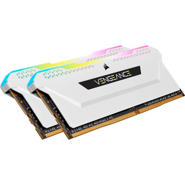 Corsair Vengeance RGB Pro SL 32 Gt (2 x 16 Gt) DDR4 3200MHz, CL16 -muisti, Valkoinen