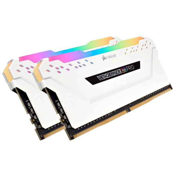 Corsair Vengeance RGB Pro 16 Gt (2 x 8 Gt) DDR4 2666MHz, CL16 -muisti, Valkoinen