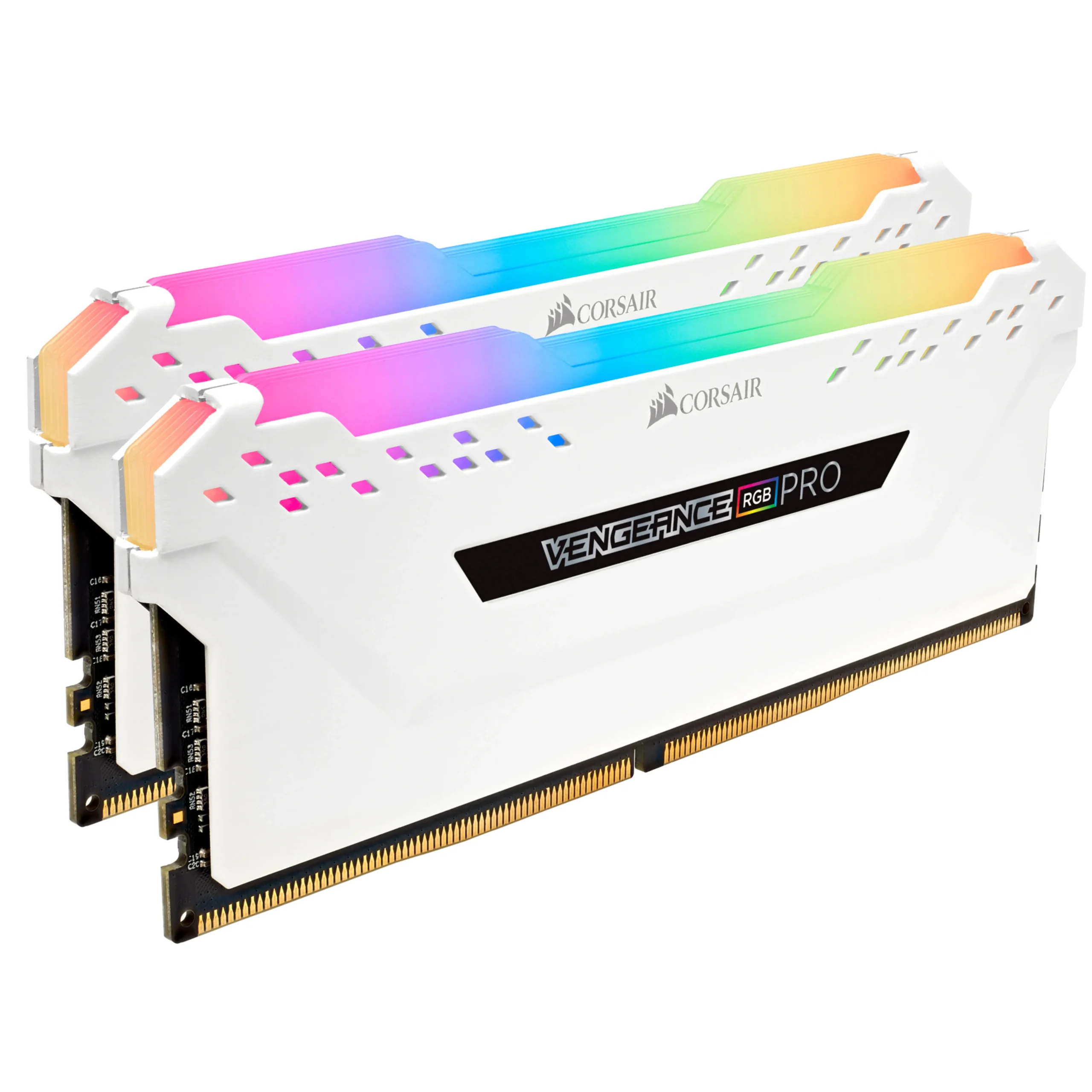 Corsair Vengeance RGB Pro 16 Gt (2 x 8 Gt) DDR4 3200MHz, CL16 -muisti, Valkoinen