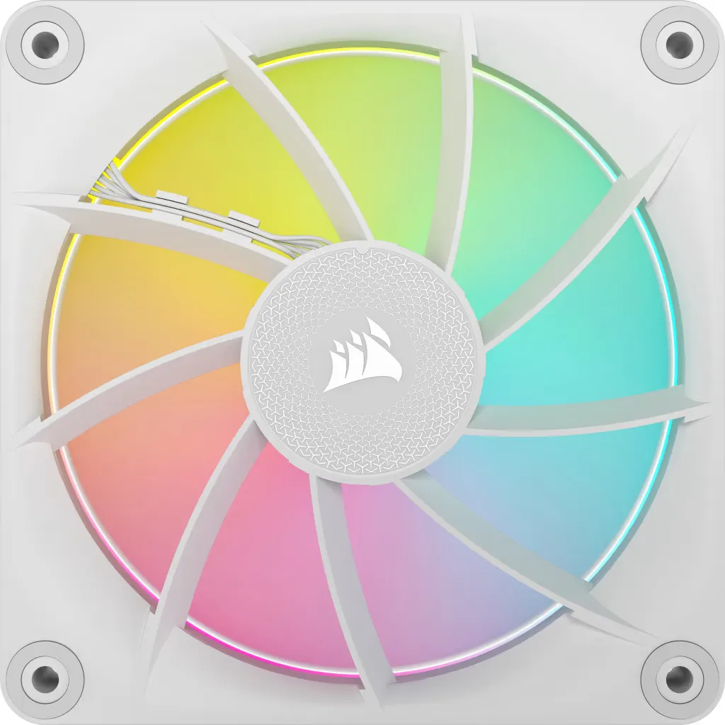 Corsair iCUE Link LX120 RGB, 120mm PWM -kotelotuuletin, valkoinen