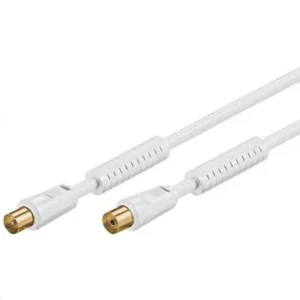 Coax M-F 10m White 75 Ohm
