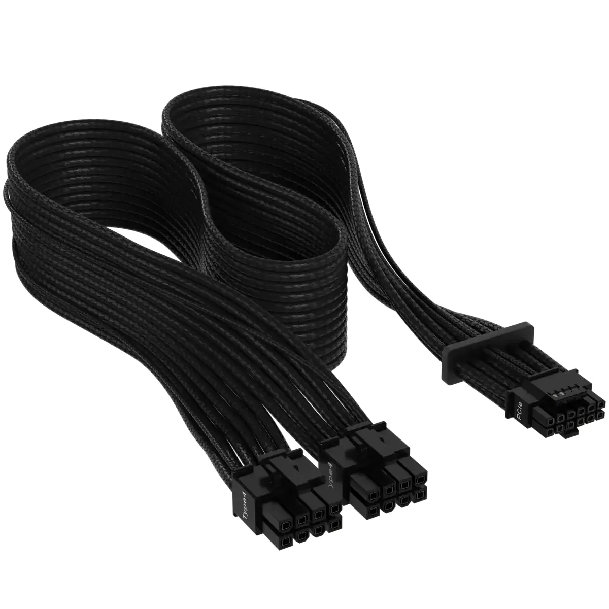 Corsair Premium Individually Sleeved 12+4pin PCIe Gen 5 Type-4 600W 12VHPWR -kaapeli, musta
