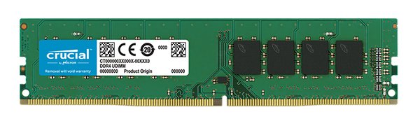 Crucial 8GB (1x8GB) DDR4 UDIMM 2400MHz - vihreä