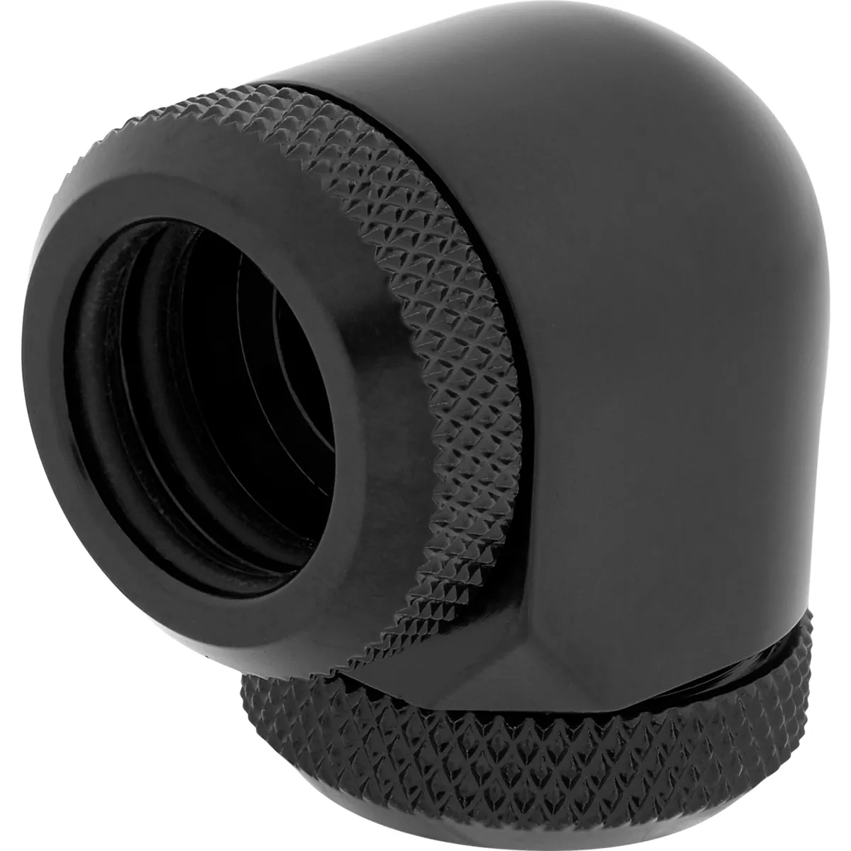 Corsair Fitting (hard tube),XF Hardline 2-pack (90° Angled 14mm OD compression_ black)