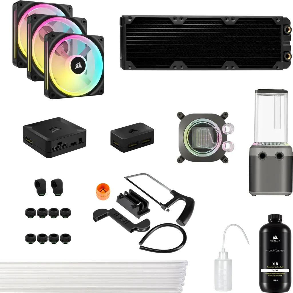CORSAIR Hydro X Series iCUE LINK XH405i Custom Cooling Kit  Hardline Water Cooling Loop
