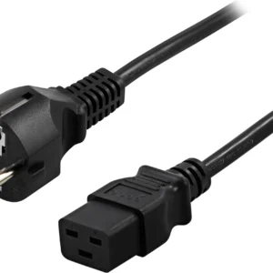 Deltaco maadoitettu laitekaapeli, 2m