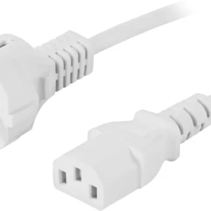 DELTACO laitekaapeli, PC & seinä, suora CEE 7/7-suora IEC C13, 1m,va