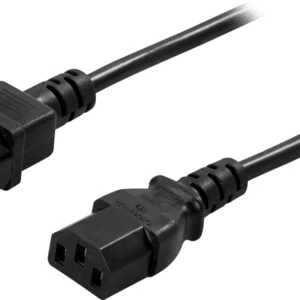 Laitekaapeli, PC & näyttö, 1m, IEC C14 - IEC C13