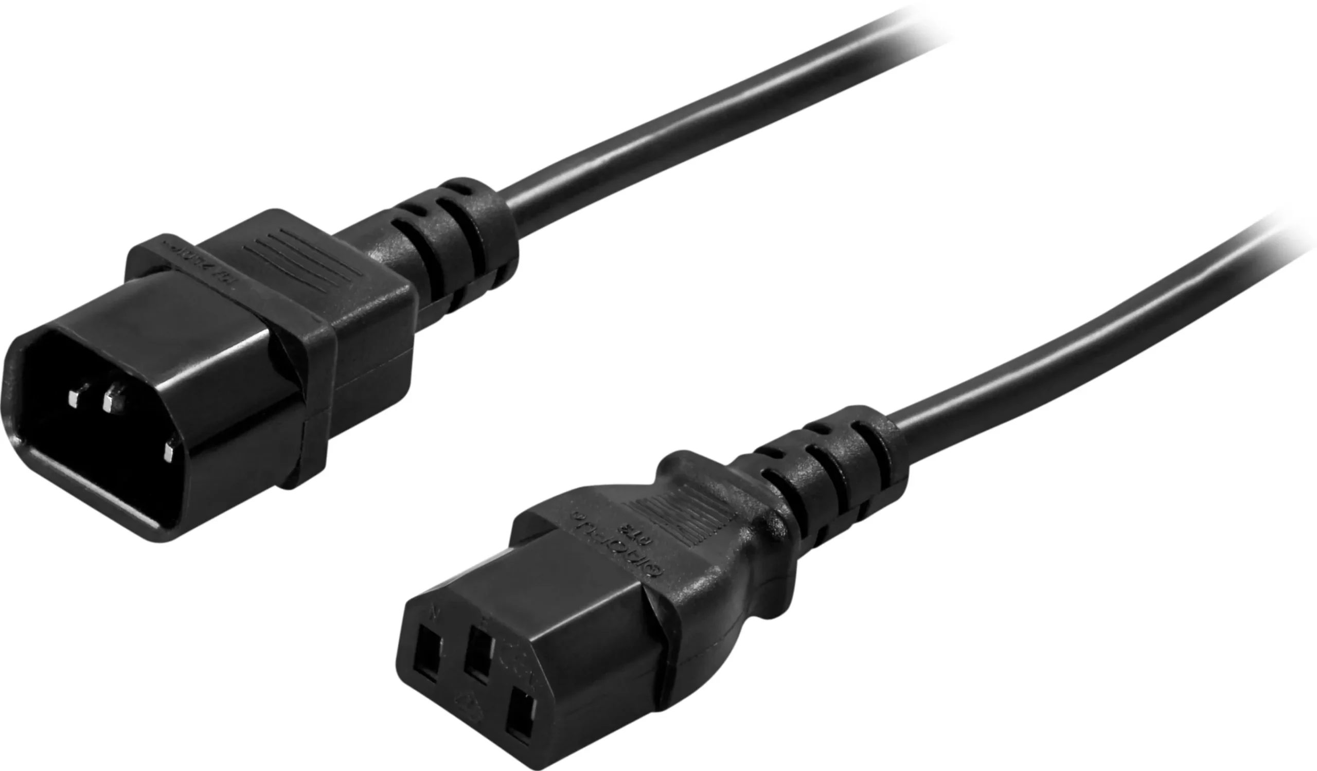 Laitekaapeli, PC & näyttö, 1m, IEC C14 - IEC C13
