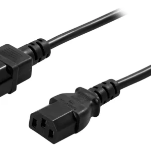 Maadoitettu laitekaapeli/jatkokaapeli IEC 60320 C14 -  IEC 60320 C13