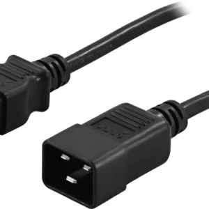 Deltaco maad laite-/jatkokaapeli IEC320 C19 > C20, 16 A / 250 V, 1m