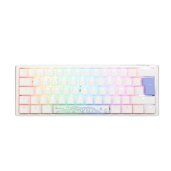 Ducky One 3 Classic Pure White Mini 60% Cherry Red RGB -pelinäppäimistö