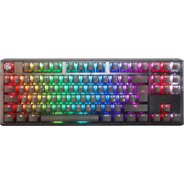 Ducky One 3 Aura Black TKL Cherry Brown RGB -pelinäppäimistö, musta