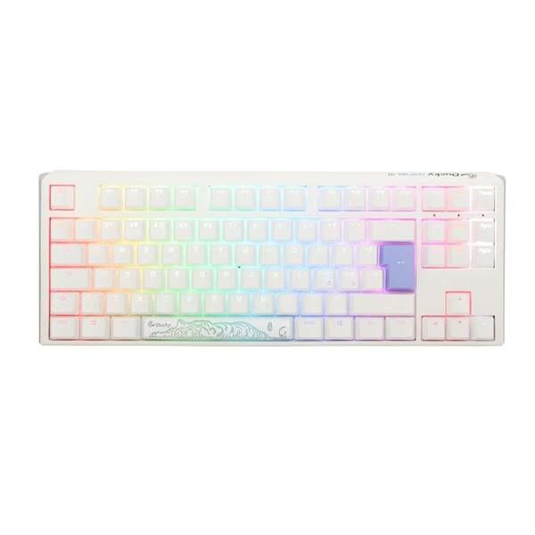 Ducky One 3 Classic Pure White TKL Cherry Silent Red RGB -pelinäppäimistö