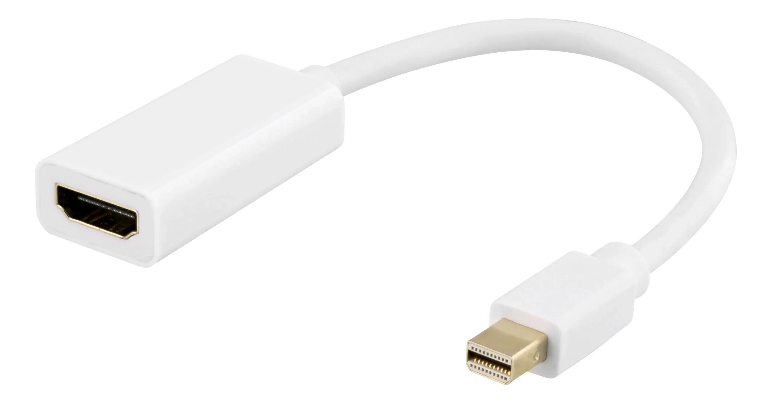Deltaco  mini DisplayPort – HDMI -adapteri, Valkoinen