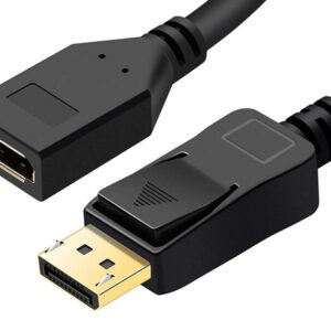 MicroConnect DisplayPort -jatkokaapeli, 1 m, Musta