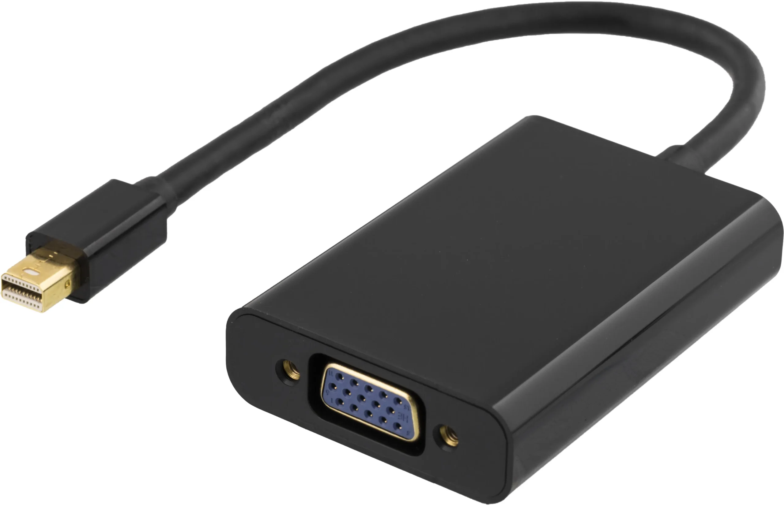 Deltaco  mini DisplayPort – VGA -adapteri, Musta