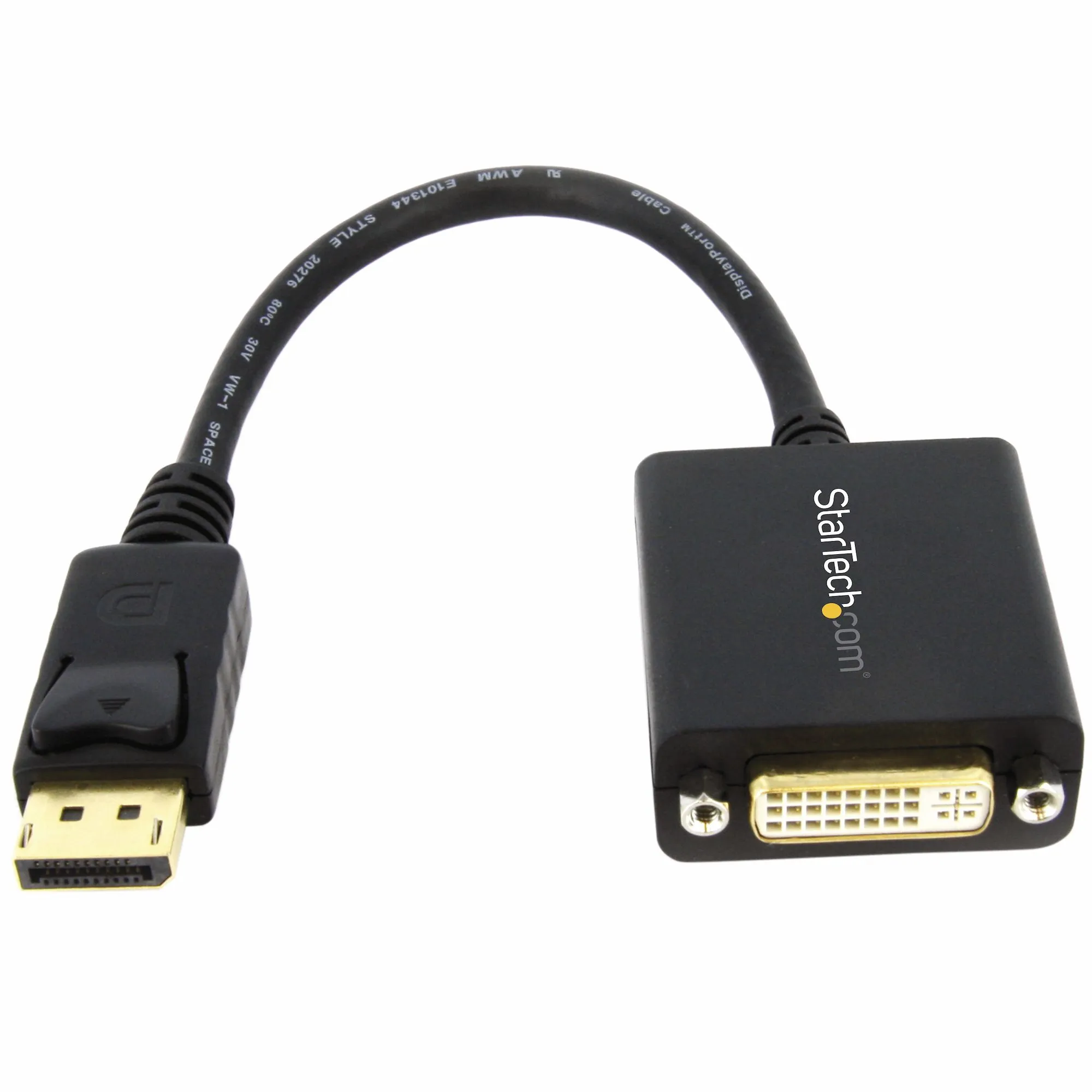 StarTech DisplayPort to DVI-D Adapter Video Converter 1080p -adapteri, Musta