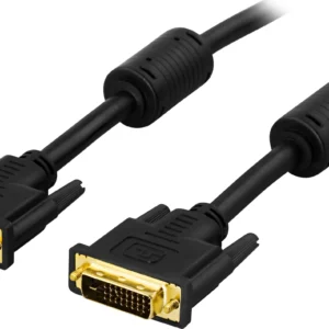 Deltaco DVI-D - DVI-D -kaapeli, Dual, 3 m, Musta