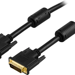 Deltaco DVI-I - DVI-I -kaapeli, Single, 2 m, Musta