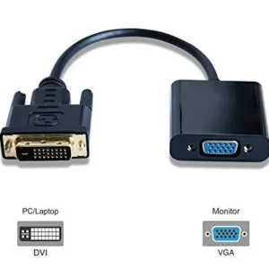 MicroConnect Adapter DVI-D to VGA adapter -adapteri, Musta