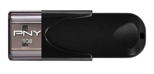 PNY 8 Gt Attache 4 USB 2.0 -muistitikku, Musta