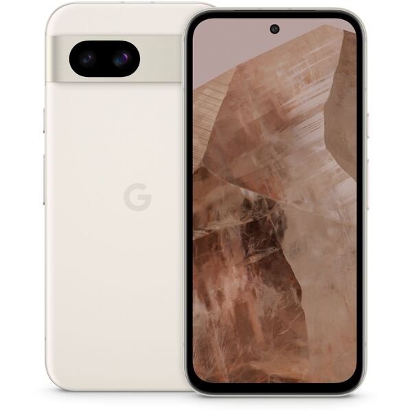 Google Pixel 8a 128 Gt/8 Gt -Android-puhelin, Valkoinen