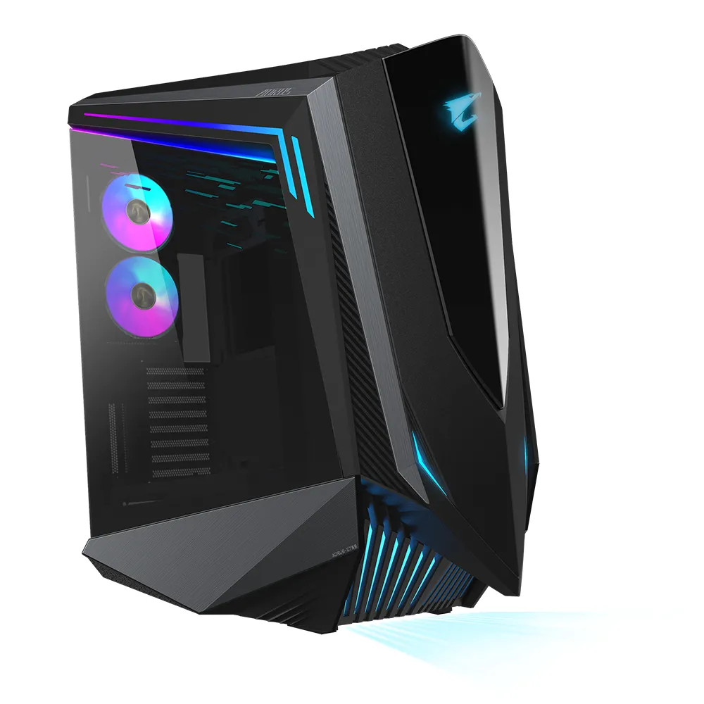Gigabyte AORUS C700 - Full-tornikotelo, ikkunalla, Musta