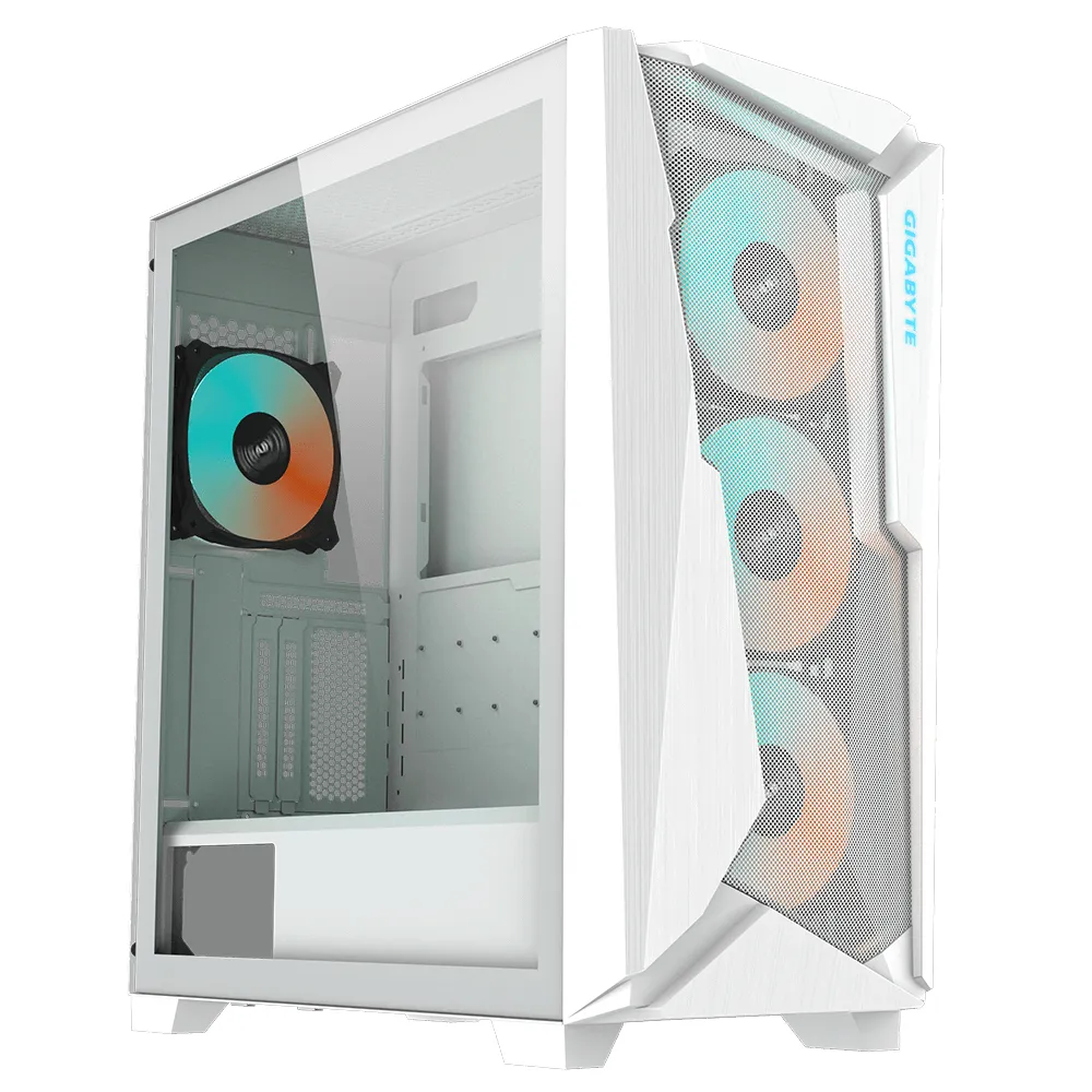 Gigabyte C301 Glass RGB Tpe-C -miditornikotelo ikkunalla, Valkoinen