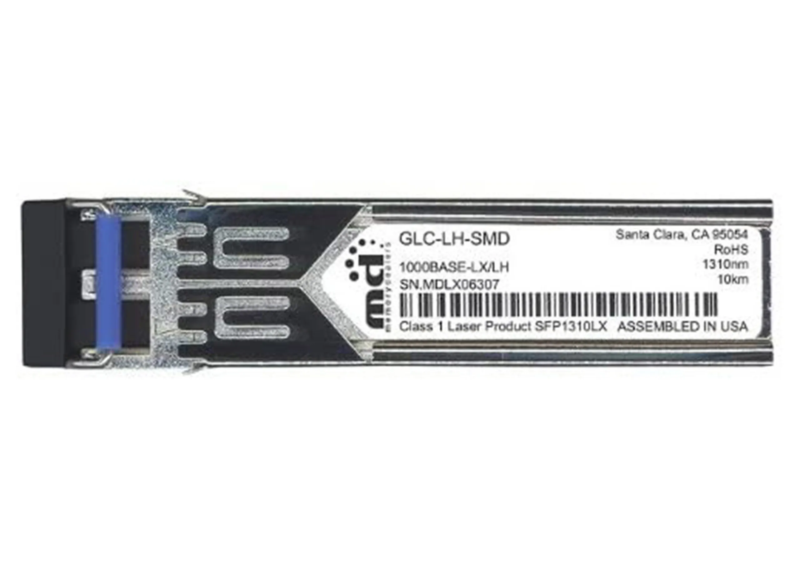 Cisco - SFP (mini-GBIC) lähetin-vastaanotin-moduuli - GigE - 1000Base-LX, 1000Base-LH - LC/PC single-mode - jopa 10 km - 1310 nm malleihin Cisco 38XX,