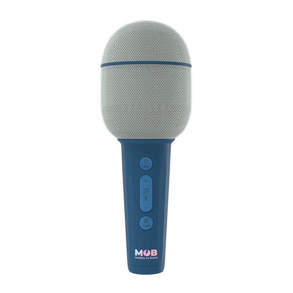 MOB Karaoke MIC Groovy Navy -mikrofoni kaiuttimella, Sininen