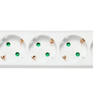 Deltaco pistorasia 6xCEE 7/3 1xCEE 7/7 jatkojohto 5m, valkoinen