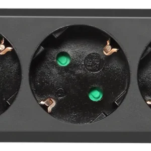 Deltaco pistorasia 6xCEE 7/3 1xCEE 7/7, jatkojohto 10m, musta