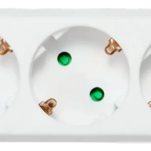 Deltaco pistorasia 6xCEE 7/3 1xCEE 7/7 jatkojohto kytkimellä 1,5m, valkoinen