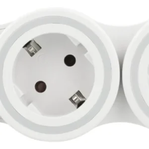 Deltaco Flexibelt jatkojohto, 4-osainen, 1,4m, 16A 3500W, 2x USB-A