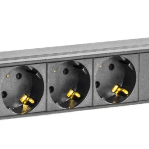 Deltaco Virtapaneeli 15xCEE 7/4,1xCEE 7/7,kosketussuoja, pääkatkaisin, 2m, musta