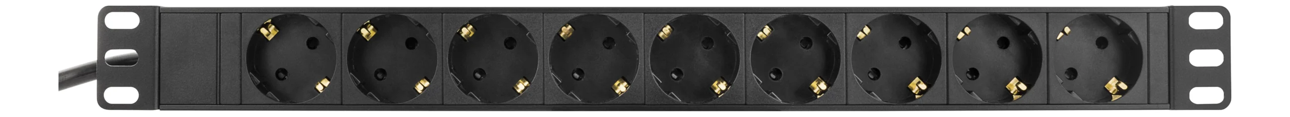 Deltaco GT-8527 9-osainen jatkojohto, 2m, Musta