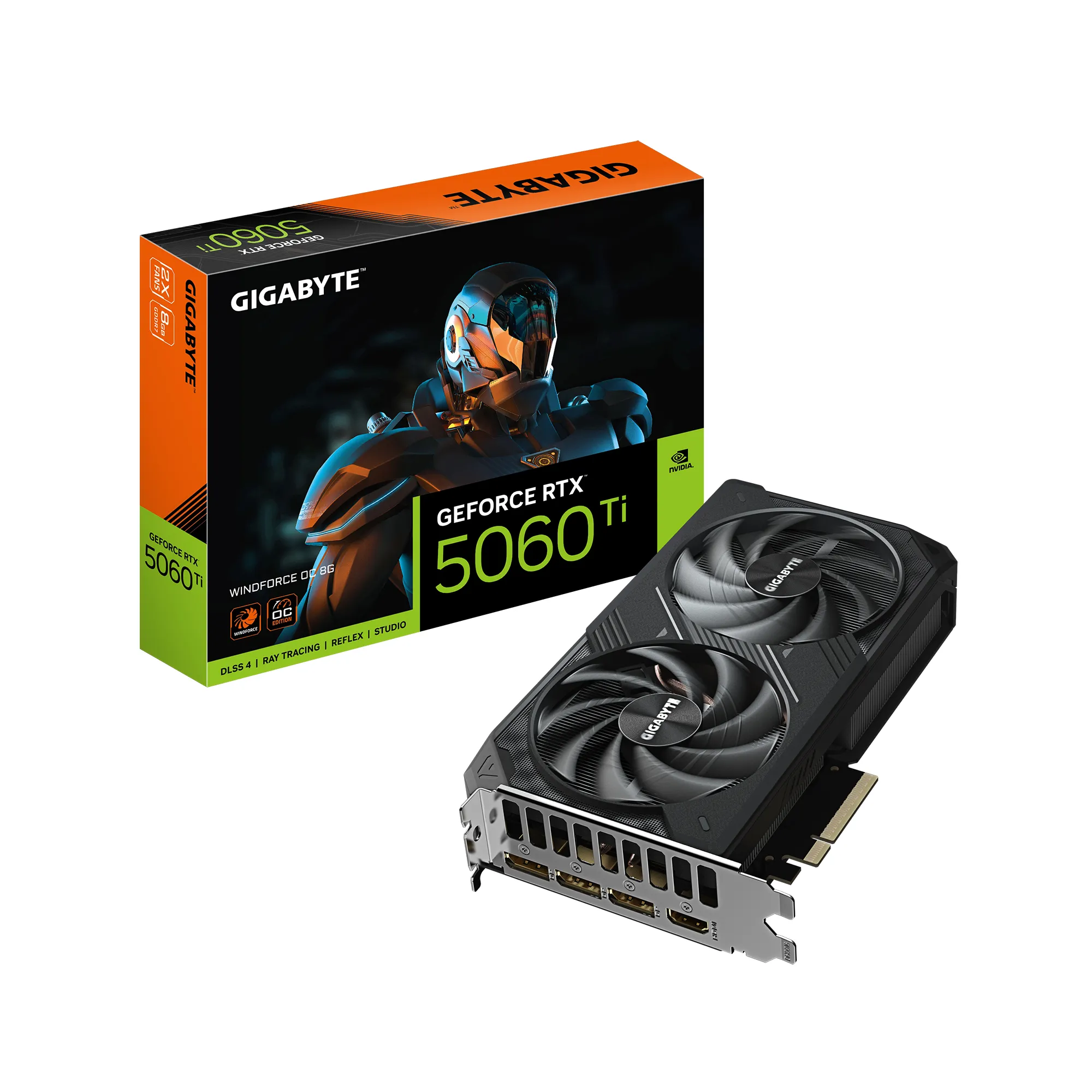 Gigabyte GeForce RTX 5060 Ti Windforce OC 8 Gt -näytönohjain