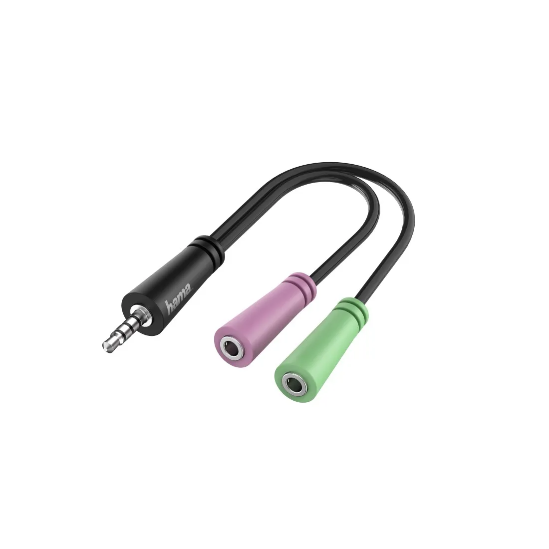 Hama  3.5mm – 2 x 3.5mm -adapteri, Musta