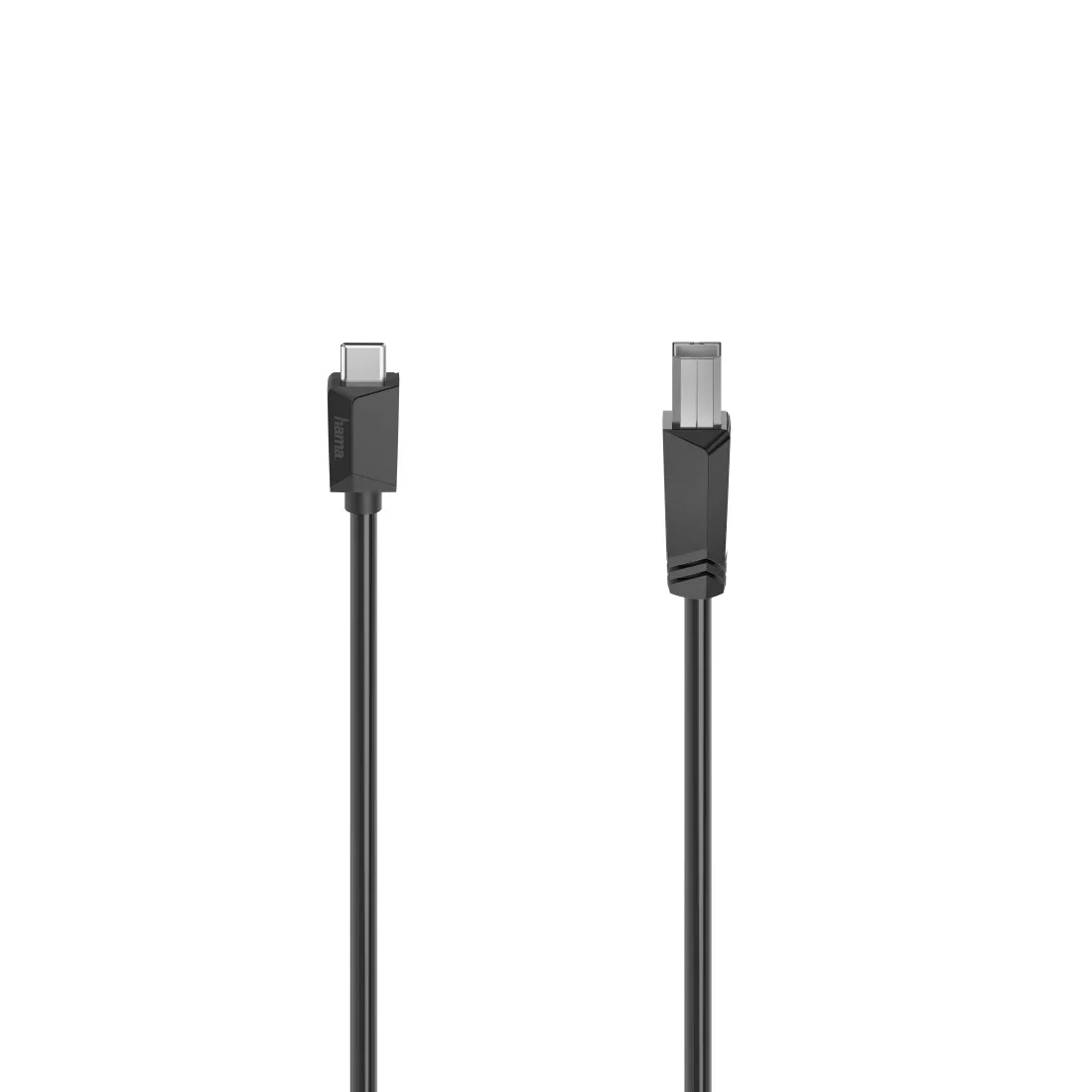 Hama USB-C - USB-B -kaapeli, Musta, 1.5m
