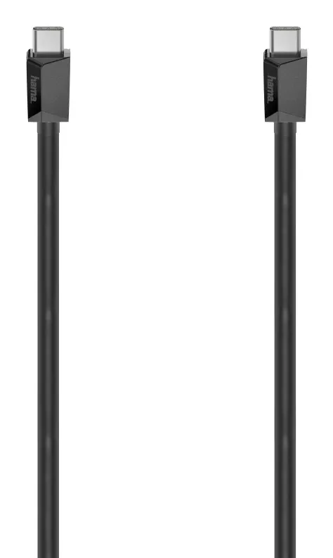 Hama USB-C - USB-C 3.2 G2 100W -kaapeli, Musta, 2m